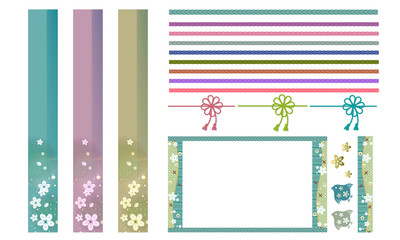 夏色の和風　和柄のタイトル素材