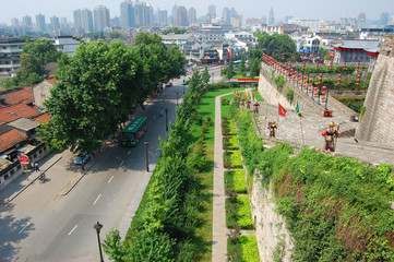 Zhonghua Gate in Nanjing, Jiangsu Province, China. It is the southern gate of Nanjing city. It is a the city gate with the most complex structure in the world.