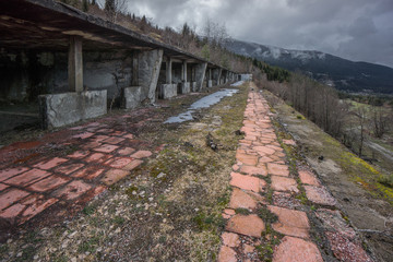 terrace building block abandoned
