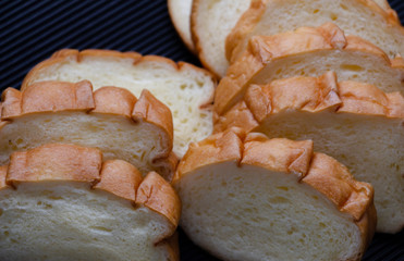 Sliced bread on the table