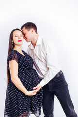 Pregnant young woman waiting for her child with a husband.