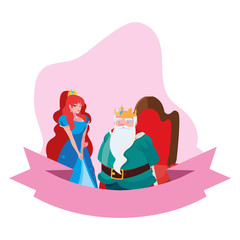 beautiful princess and king on throne of tales characters