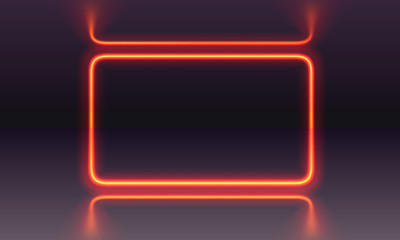 Neon scene, laser show on the night background.