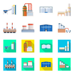 Isolated object of production and structure symbol. Collection of production and technology vector icon for stock.