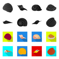Isolated object of animal and decoration symbol. Collection of animal and ocean vector icon for stock.