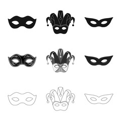 Isolated object of luxury and celebration logo. Set of luxury and hide  vector icon for stock.