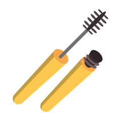 Make up mascara with brush product vector illustration