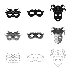 Vector illustration of luxury and celebration symbol. Collection of luxury and hide  stock symbol for web.