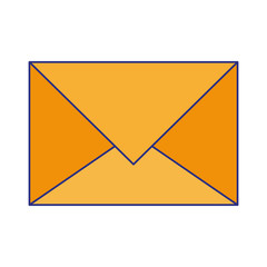 Email envelope symbol isolated cartoon