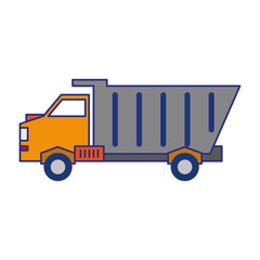 Cargo truck vehicle symbol isolated