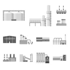 Vector illustration of production and structure sign. Set of production and technology vector icon for stock.