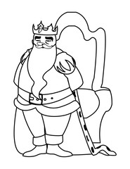 king on throne character