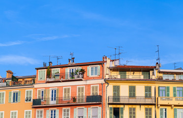 Fototapeta na wymiar Living houses of French Riviera, Nice