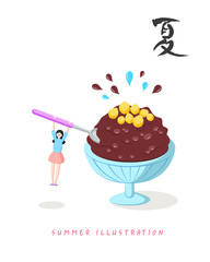 Summer background illustration