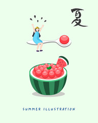 Summer background illustration