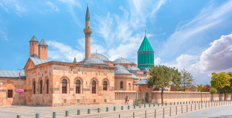Mevlana museum mosque in Konya, Turkey - obrazy, fototapety, plakaty