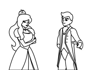 prince charming and princess of tales characters