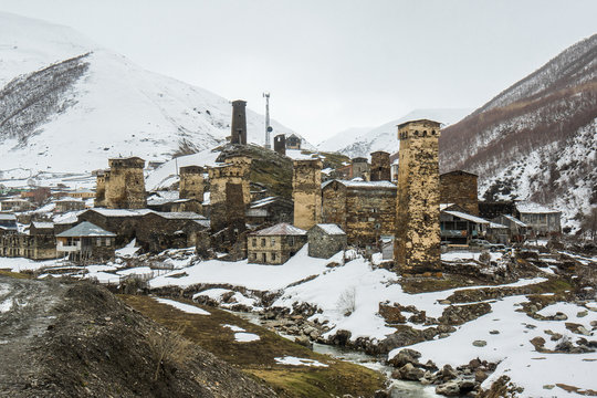 view on uschguli village