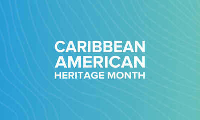 Caribbean American Heritage Month in June. Culture Month to the people of America. Celebrate annual with festival. Happy holiday. Poster, card, banner and background. Vector ilustration