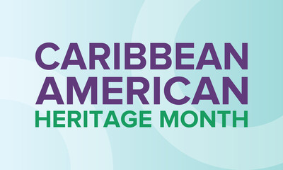 Caribbean American Heritage Month in June. Culture Month to the people of America. Celebrate annual with festival. Happy holiday. Poster, card, banner and background. Vector ilustration