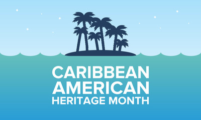 Fototapeta na wymiar Caribbean American Heritage Month in June. Culture Month to the people of America. Celebrate annual with festival. Happy holiday. Poster, card, banner and background. Vector ilustration