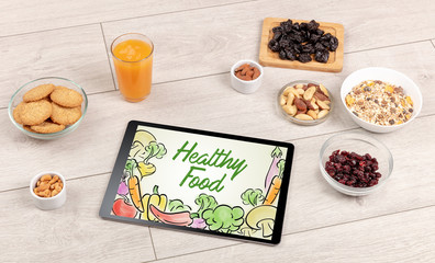 Healthy food composition with tablet