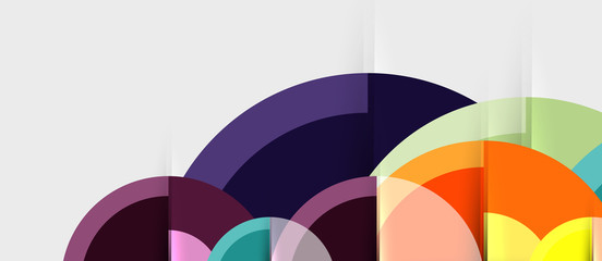 Fototapeta premium Geometric design abstract background - circles