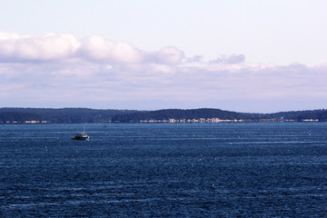 Obraz premium boat in the sea