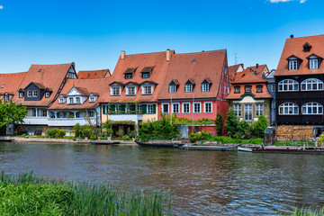 Fototapeta na wymiar Little Venice at Bamberg in Bavaria, Germany