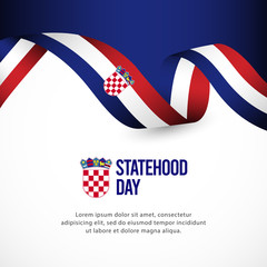 croatia statehood day vector template. Design for banner, poster, greeting cards or print. Design for your celebration.