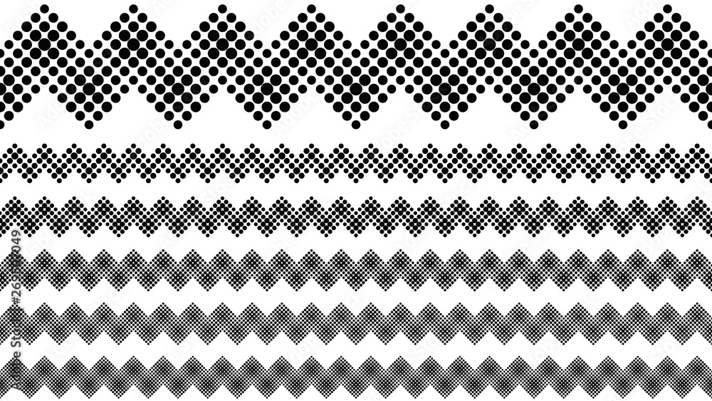 Poster repeating abstract circle pattern text divider set