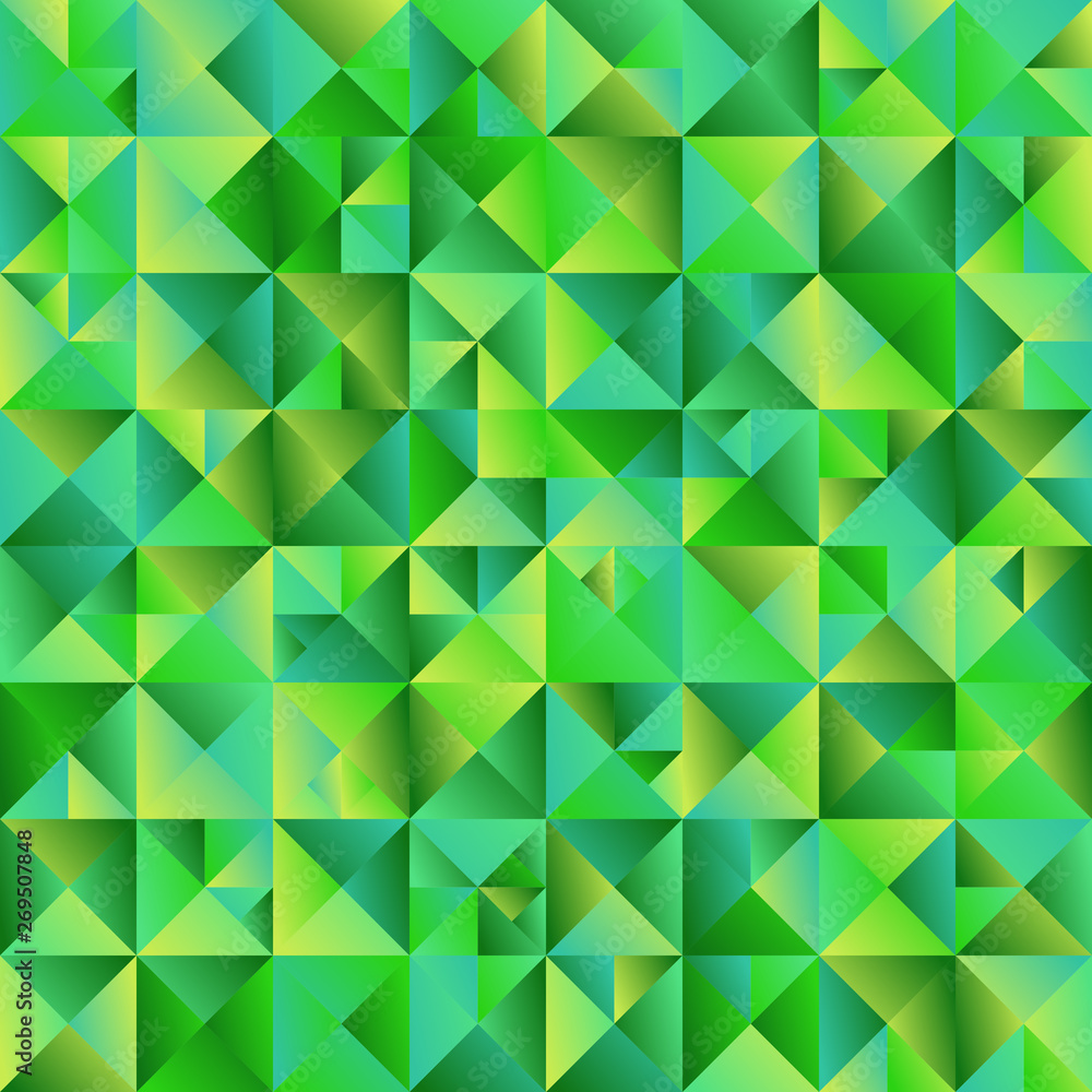 Aufkleber minimal green abstract gradient triangle mosaic background
