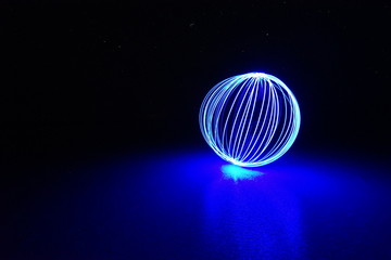 Blue Light painting orb