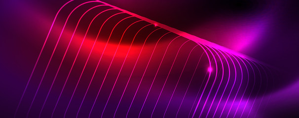 Shiny glowing design background, neon style lines, technology concept, vector