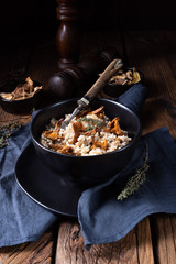 Kaszotto- polish risotto from barley groats with mushrooms