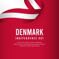 Denmark independence day vector template. Design for banner, greeting cards or print.