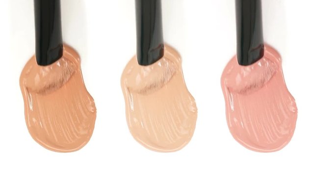 Foundation for face. Cosmetic smears.texture liquid makeup foundation