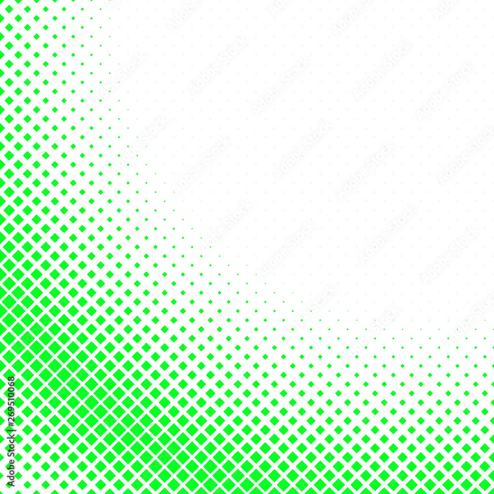 Poster halftone diagonal square pattern background template - vector graphic