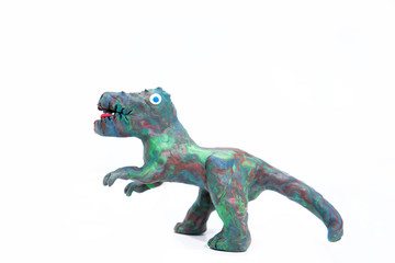 Plasticine artwork. Handmade camel. Abstract isolated photo.