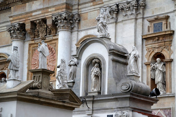 Fototapeta na wymiar Facade of a church in Krakow, Poland