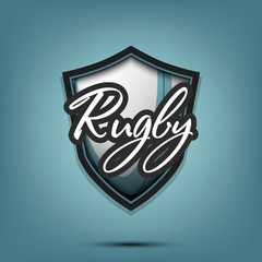 Rugby logo design template