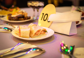 In focus roll over dessert