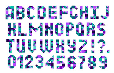 Abstract font. Vector abstract alphabet. Minimalist alphabet. Font design. Abc design. Geometric abstract technology font. Futuristic alphabet for logotype. Design letters and numbers logo.