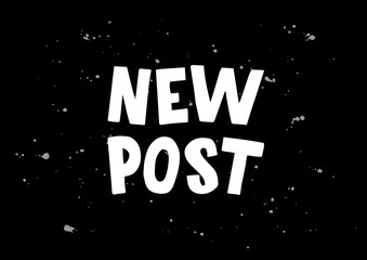 New post hand drawn lettering