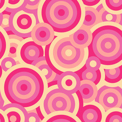 Colorful circles seamless repetitive vector pattern