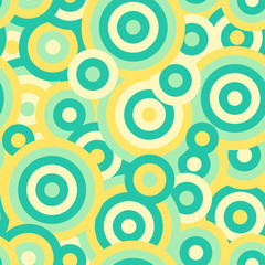 Naklejka premium Colorful circles seamless repetitive vector pattern