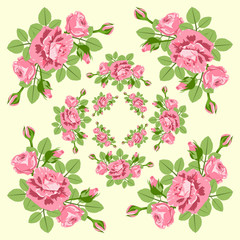Beautiful background  pattern with  rose. Vector illustration. EPS 10