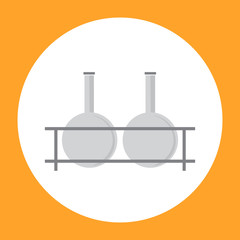Icon of laboratory science equipment, a funnel with a base holder