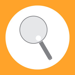 Icon of content creator, a magnifier glass that find some an idea 