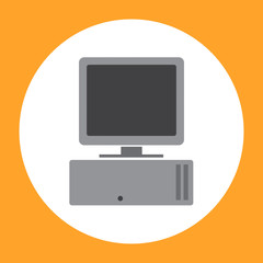 Icon of a personal computer, an old design
